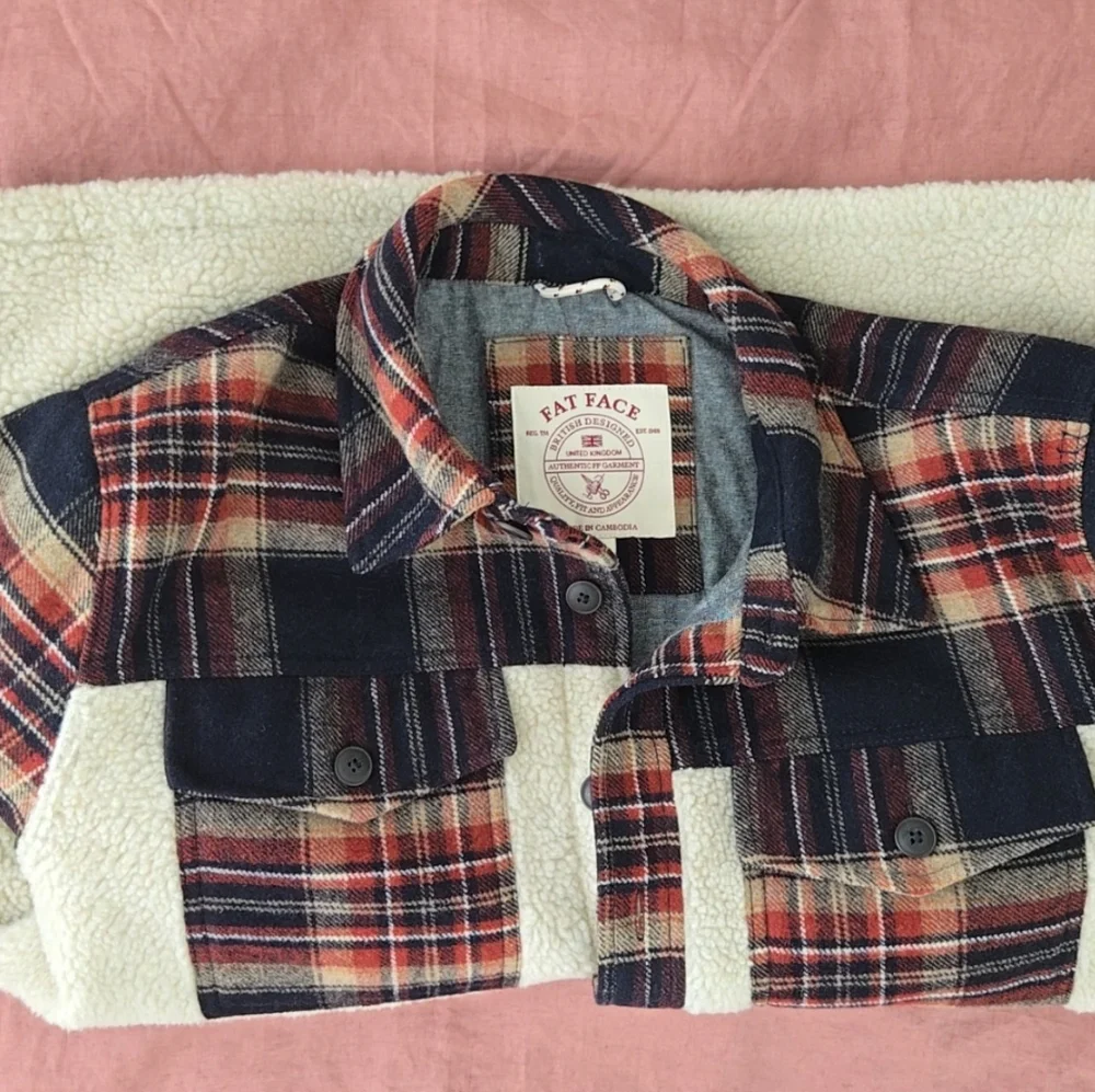 Fat Face Plaid Shacket - Picture 2 of 5